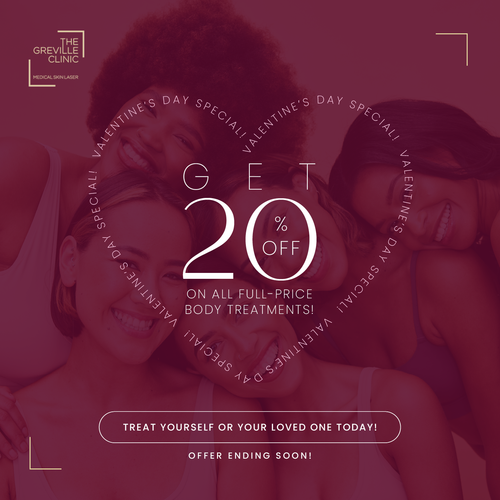 Valentines Gift - Save 20% OFF Full-Price Body Treatments - That's $50 FREE Clinic Credit